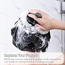 RYUKCREATIVES Jade roller & Gua-Sha Stone with Head Scalp Shampoo Massager Brush, Combo for Face And Scalp Hair Massage, Serum Application, Silicone Soft Bristles gallery image