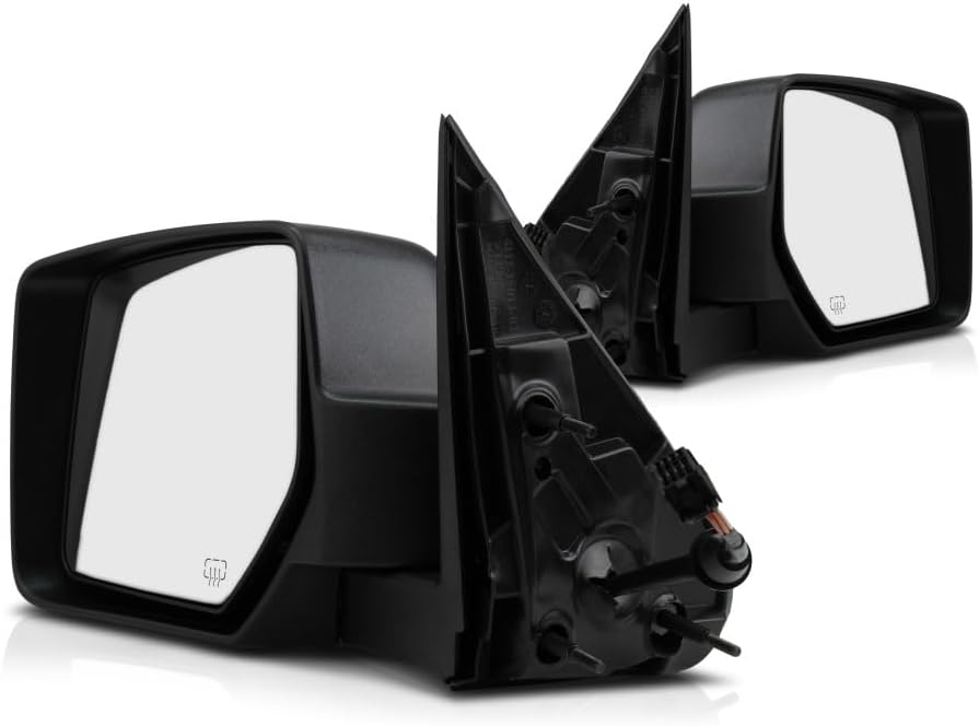 For Jeep Liberty 2008 09 10 11 2012 Door Mirror Driver and Passenger Side | Pair | Power | Heated | Textured | Replacement For 68067153AC, 68067152AC | CH1320371, CH1321371