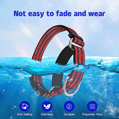 Joyeeiioo Martingale Dog Collar, Adjustable Nylon Reflective Collar With Buckle. No Pull-For Small, Medium, Large Dogs. Prevents Slipping Out-Helps With Strong Pullers-Increase Control (Red M) #TOP3