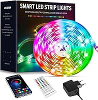 Beaeet Ruban Led 5m, Led Chambre Multicolore Bande Led 5050 Rgb Lumiere Led, Bandeau Led avec TéLéCommande, Bluetooth App...