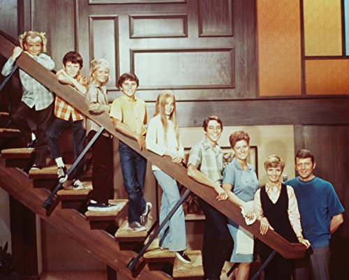 The Brady Bunch Tv Cast On Stairs 8x10 Classic Hollywood Photograph