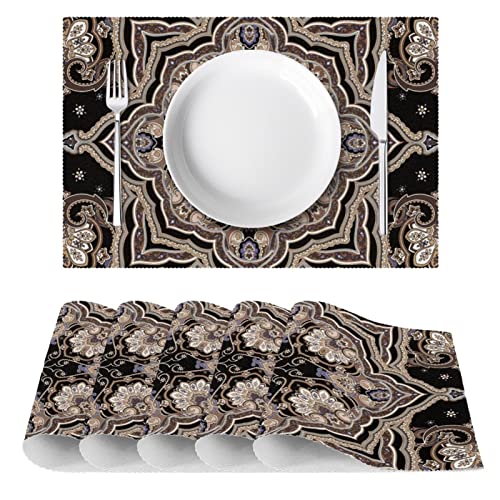 Set de table cachemire antidérapant résistant chaleur tapis table salle manger - 3