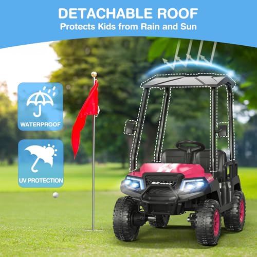 Image of LIGIANT 24V Ride on Car for Big Kids, 4-Seaters Kids Golf Cart