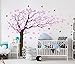 BDECOLL Grande Vistoso Flor Árbol con Lindo Búhos Jirafa León Desmontable Pegatinas de Pared Etiqueta de la Pared, Bebé Niños Hogar Infantiles Dormitorio Vivero DIY Decorativas Arte Murales -Blue