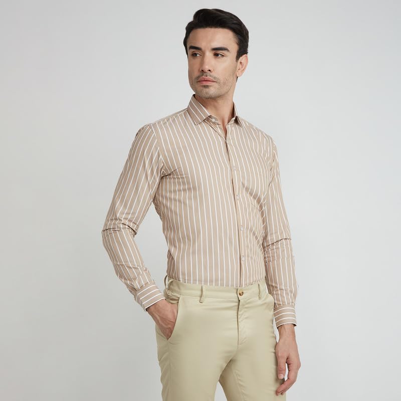 Image of Men's Striped Cotton Formal Shirt