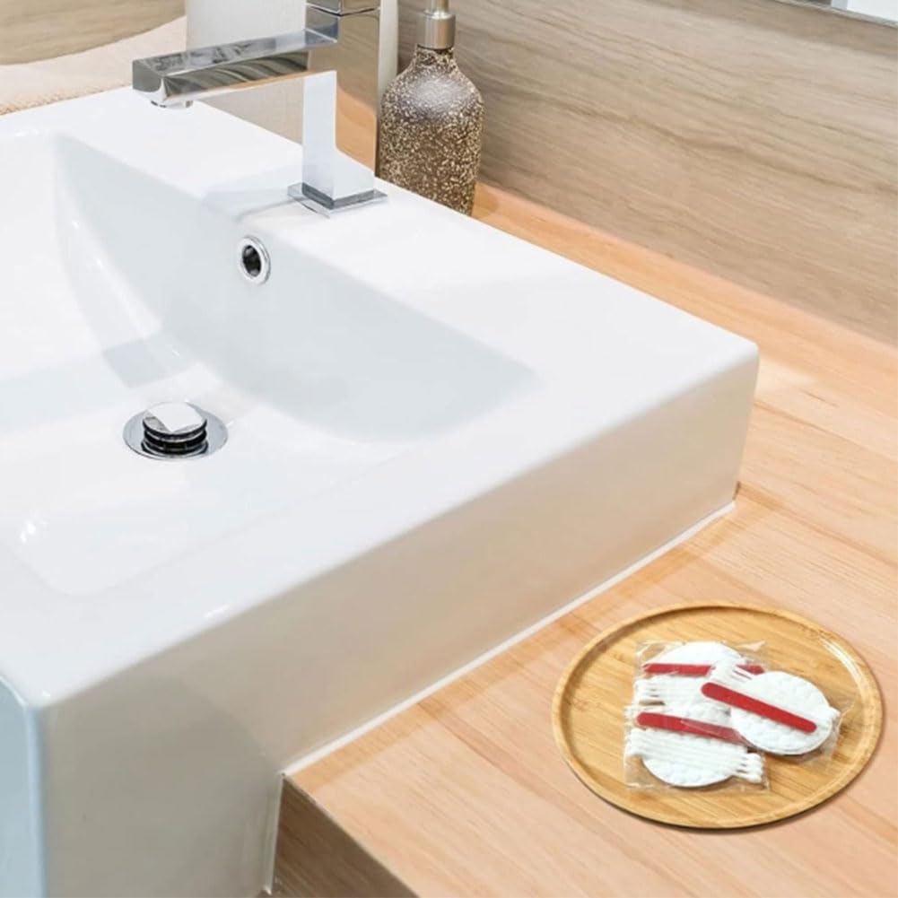 Hotel Vanity Set,Hotelbedarf Toilettenartikel einzeln verpackt,Hotel Vanity Kit mit Wattepads, Wattestäbchen,Zahnseide und Nagelfeile,Mini Reiseprodukte,Kosmetik Set (200 Stück)