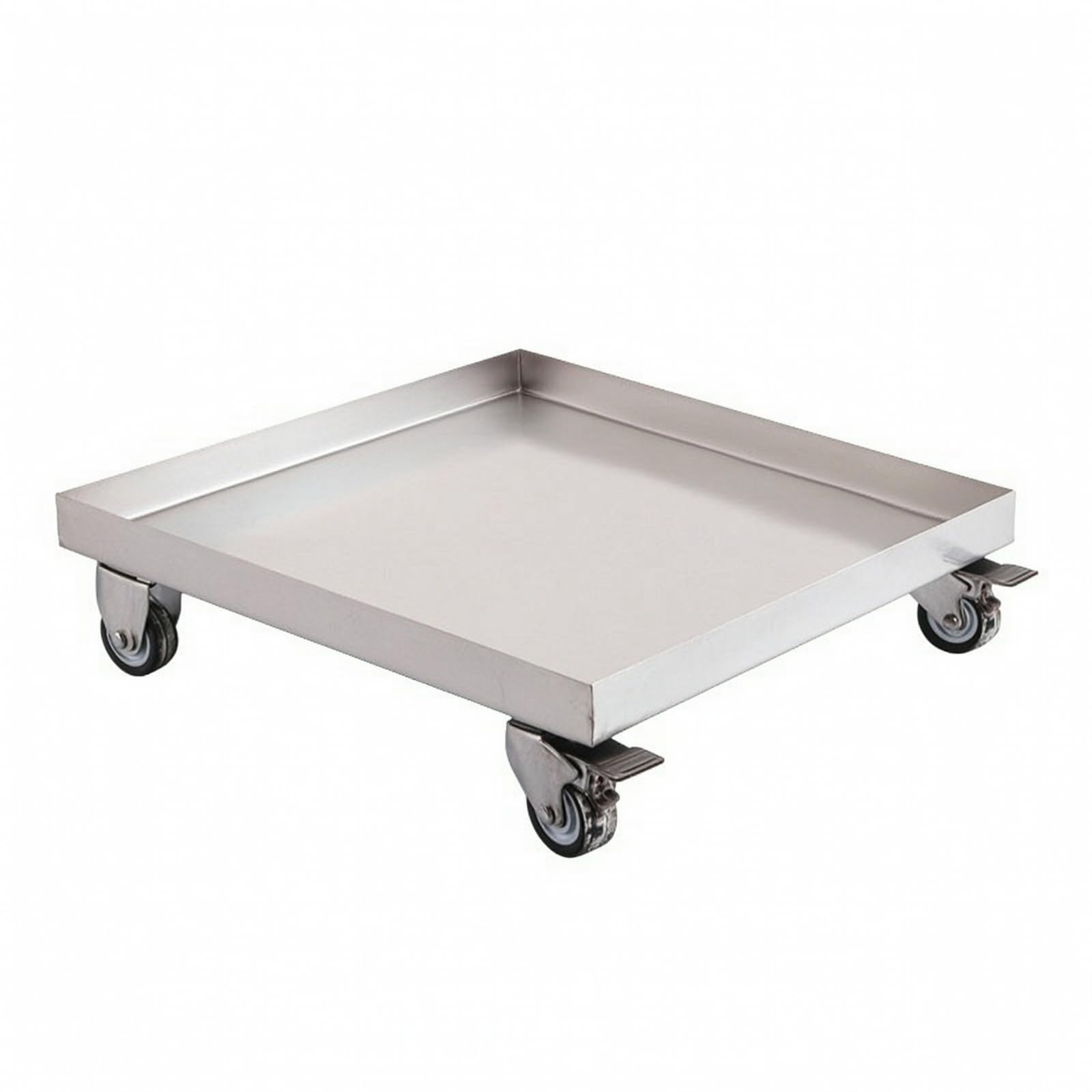 Pflanzentrolley Schwerlast Tablett Pflanzenschale Pflanzenroller Pflanzenuntersetzer mit Niedriger Kante Und Abgedichtetem Boden für Wasserrückhalt, 35x35x11 Cm