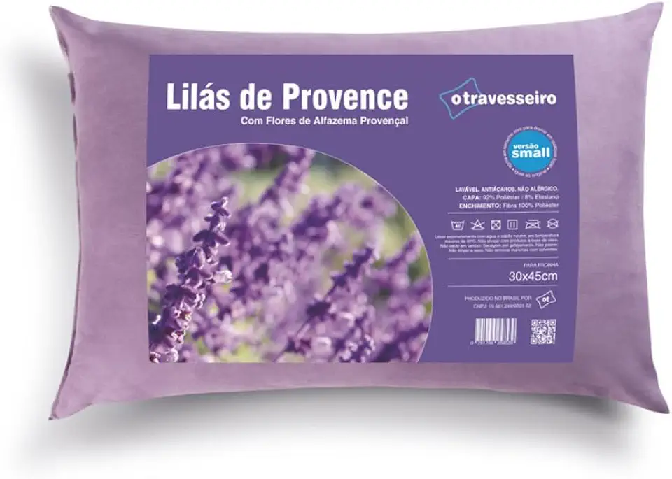 Travesseiro Infantil Com Aromaterapia Lavanda Antialérgico 30x45cm Toque Macio Confortável