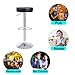 KKTONER Round Bar Stool PU Leather with Footrest Height Adjustable Swivel Pub Chair Home Kitchen Bar stools Backless Stool (Black)