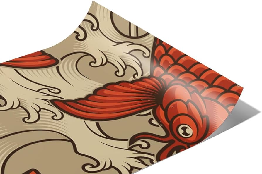 Amazon.com: Rwraps Matte Vinyl Car Wrap Film in Fish Red Koi - 59
