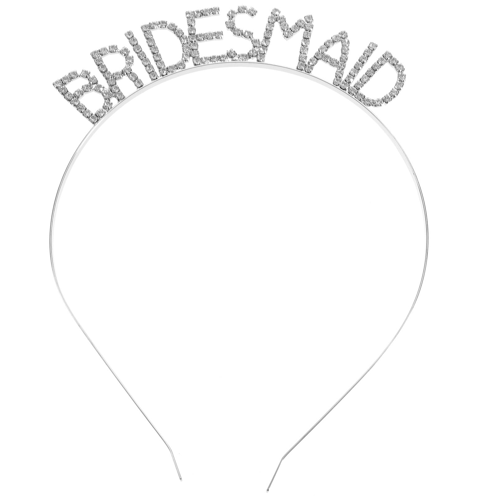 Beaupretty Bridesmaid Letter Headband Bachelorette Party Headpieces Rhinestone Tiara Wedding Accessories for Girls Women Wedding Party