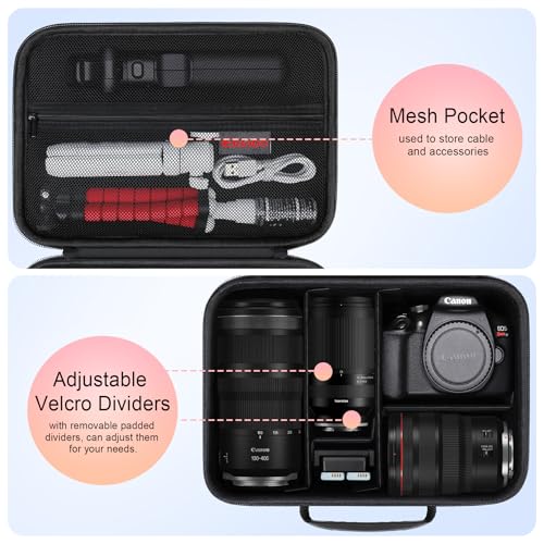 Image of Elonbo Case for Canon T7 / R100 / KODAK AZ528 / Sony ZV-E10 / Alpha 6700 / A6400