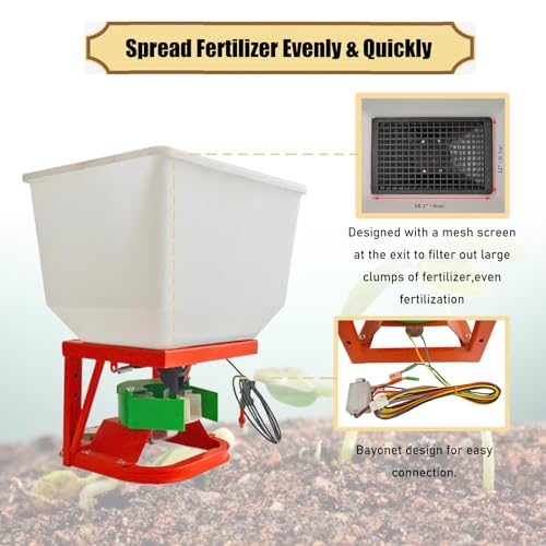 Esparcidor frontal eléctrico para fertilizante 265 lb INTSUPERMAI miniatura 5