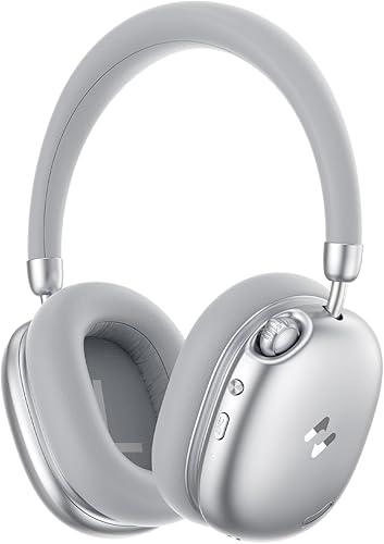 havit Auriculares híbridos adaptativos con cancelación activa de ruido inalámbricos H670BT, auriculares sobre la oreja, Bluetooth 6.0, tiempo de