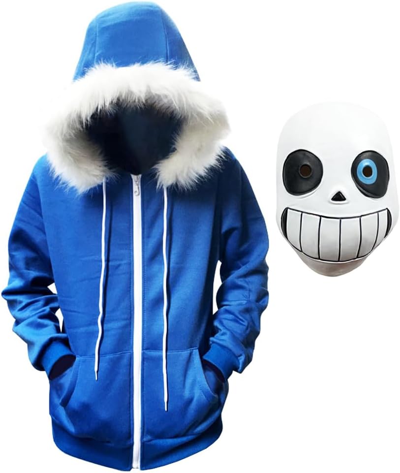 Jilijia Sans Hoodie - Anime Game Cosplay Costume, Long Sleeve Hooded Sweatshirt, Autumn Winter Outerwear With Mask