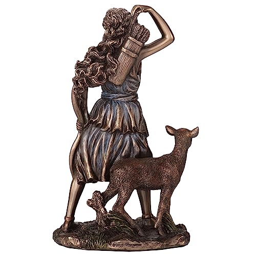 Estatua Resina Bronce Artemis Diosa Griega Caza 6.5 in miniatura 4