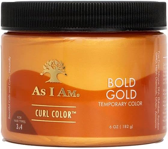 As I Am Curl Color - Bold Gold - 6 oz - Temporary Color & Curling Gel - Medium Hold - Vegan & Cruelty Free