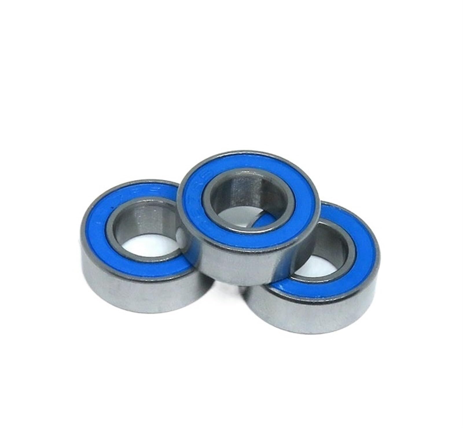 Bimetalowa uszczelka tarcza mikro łożysko zwykłe 10 sztuk 687-2RS 7x14x5mm niebieska gumowa miniaturowe kulkowe