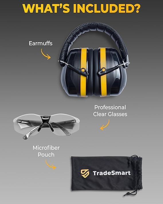 Miniatura 2 de TradeSmart Orejeras de alto rendimiento para lentes de protección ocular para campo de tiro y tiro + curso de confianza en armas de fuego