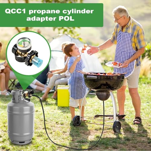 Adaptador De Conexión Para Bombona De Propano - Medidor De Presión Con Manómetro Para Cilindros De Gas - Conector Para Barbacoas Y Accesorios De Cocina Exterior En Camping Y Caravanas - imagen 6