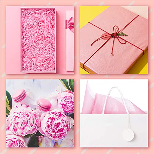 Image of Larcenciel Rose Gold Tissue Paper Bulk, 100 Sheets Metallic Gift Wrapping Paper and Art Supplies Perfect for Valentine's Day, Wedding, Mother's Day,20x14 inch
