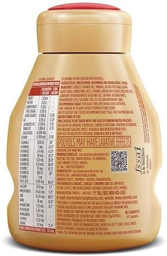 Generic ATS Revital H Men Multivitamin (60 Capsules) with Calcium, Zinc & Ginseng