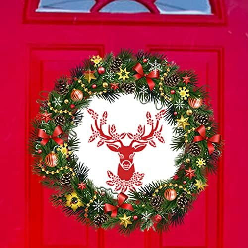 12 Pieces Christmas Drawing Stencils, Reusable Painting Stencils Plastic Art Craft Stencils Deer Drawing Stencil Template for Wall Arts Scrapbooking Photo Album Card Making