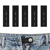 HJZHII 5 Stück Hosenbunderweiterung Damen Elastische Hosenerweiterung, Schwangerschaft Einstellbar Hosenknopf Verlängerung Verstellbare Knopfverlängerung für Hosen Hosenknopf Verlängerung