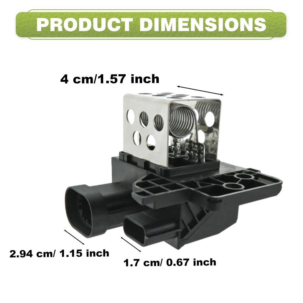 Résistance de ventilateur de radiateur, compatible avec Dacia Duster, Logan, McV II, Sandero, remplace 255502585R, 255503792R, 255501295R, 255509263R, K109147