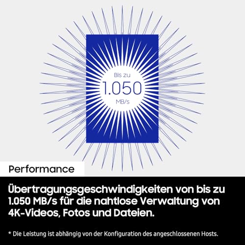 Samsung Portable SSD T7 Resurrected 2 TB, Externe Festplatte, USB 3.2 Gen.2 Highspeed Speicher, Externe SSD für iPhone 17, Mac, PC, Android-Geräte & Gaming-Konsolen, Metallic-Silber, MU-PD2T0G/WW