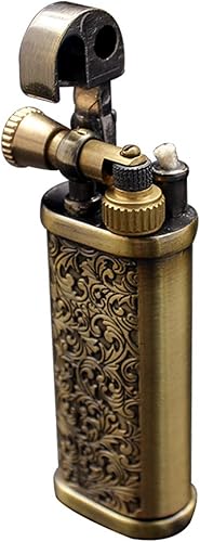 Encendedor de gabardina de cobre queroseno encendedor de latón resistente al viento para hombres papá esposo