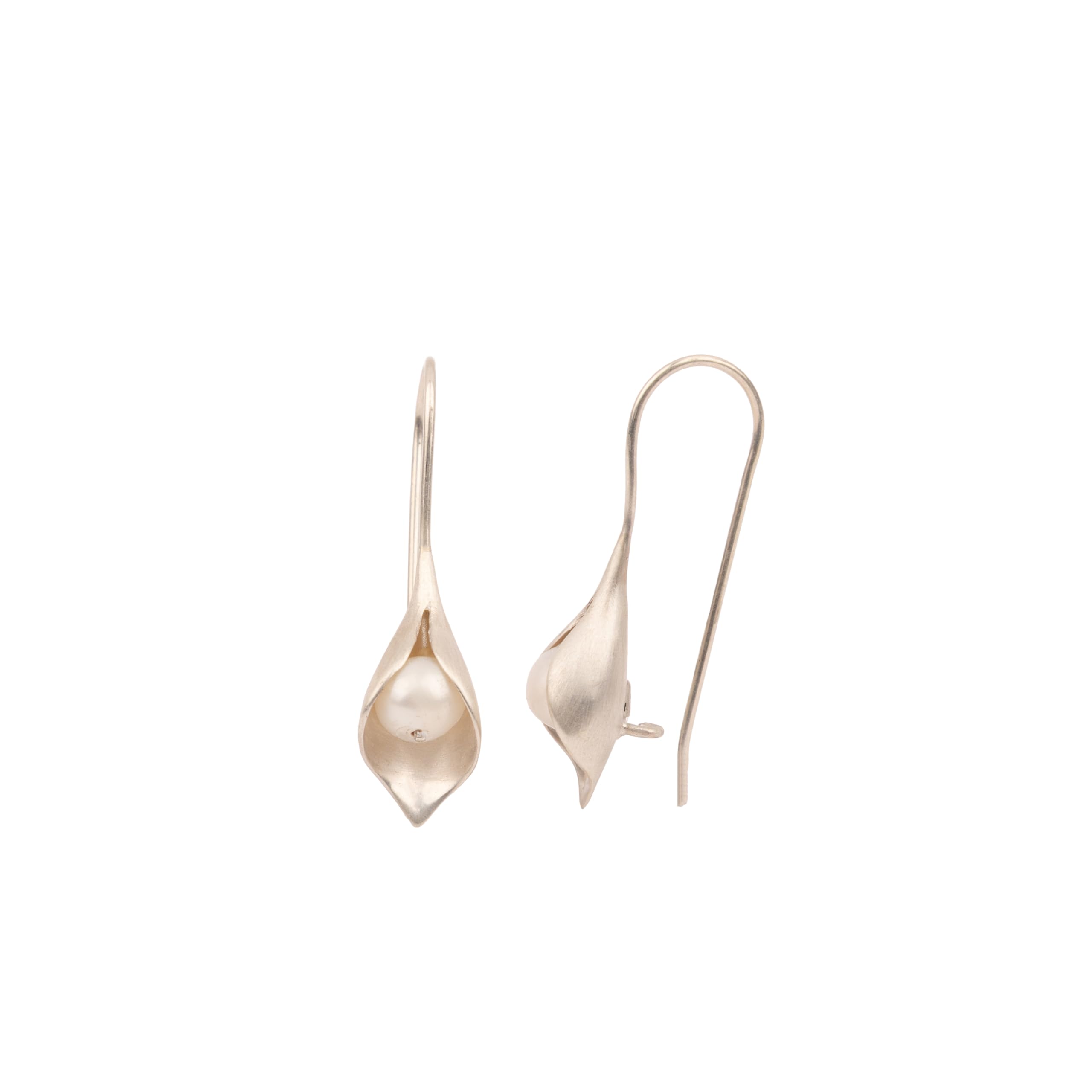 925 Sterling Silver Earrings | Adya Pearl Style Stone Embrace Earring | 925 Stamp Silver Jewellery | Gift for Women and Girls-image-47