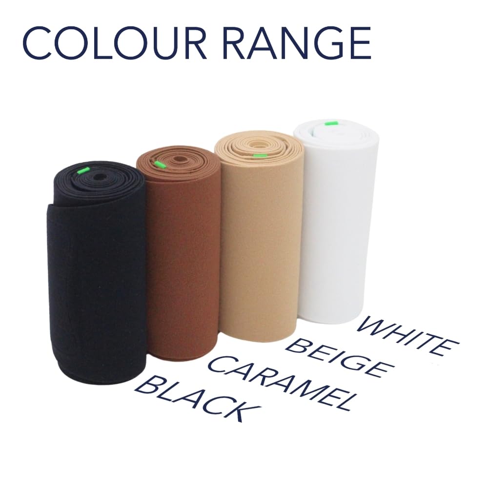 URSA Waist Strap - Sangles d'émetteur de microphone ultra fines, respirantes et extensibles. Compatible avec la plupart des émetteurs/récepteurs (beige, taille moyenne, grande pochette)