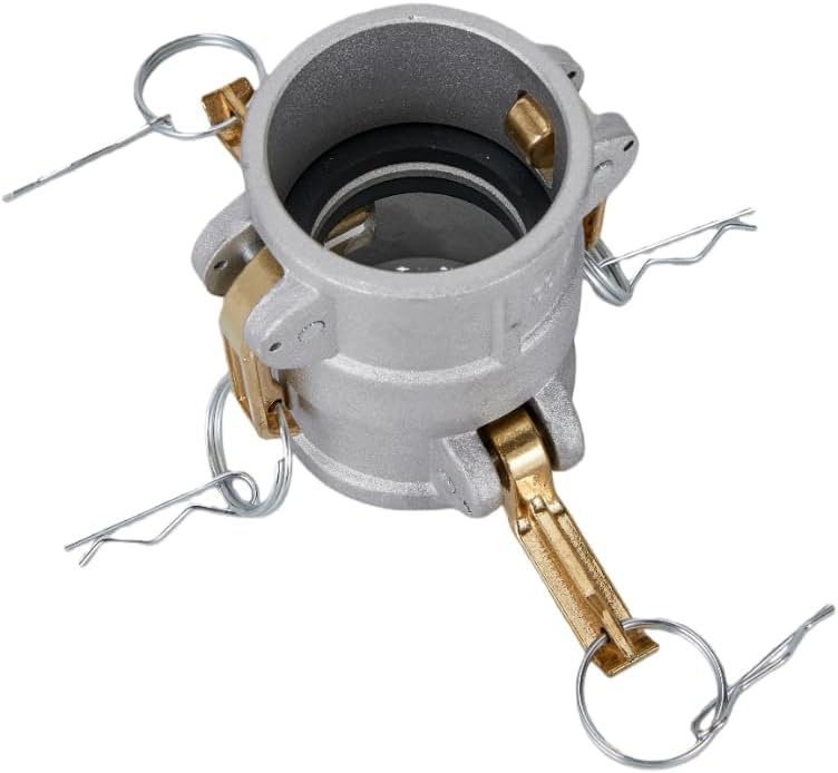 Aluminum Type DD Camlock Fitting Spool Coupler, 2" Female Camlock x 2" Female Camlock