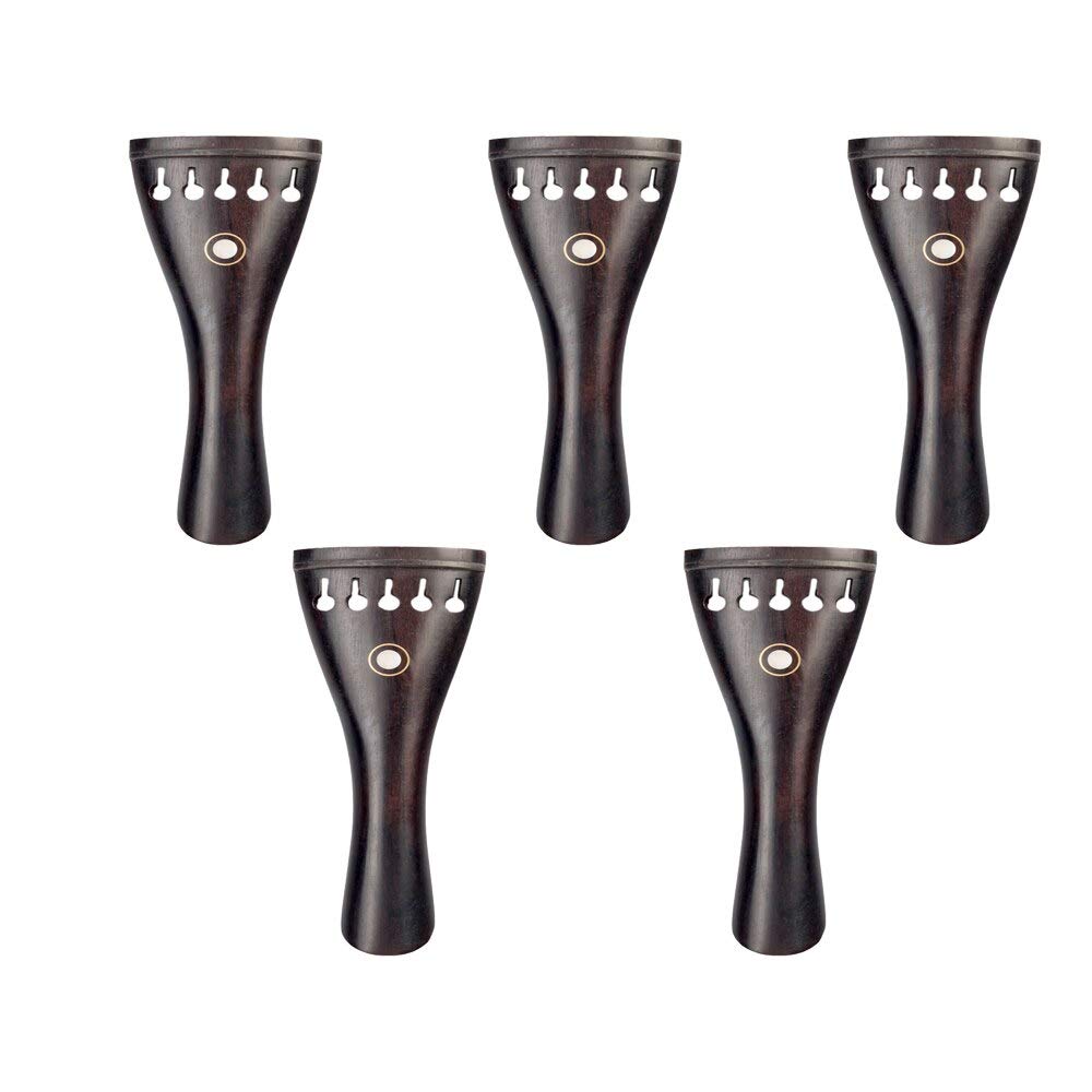 Violin Parts 5PCS Ebony 5 String Violin Tailpiece for 5 String Violin / 5 String Electric Violin Replacement Violin Part &Accessories