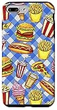 iPhone 7 Plus/8 Plus Food Pattern Burger Pizza Fries Ice Cream Hot Dog Popcorn Case