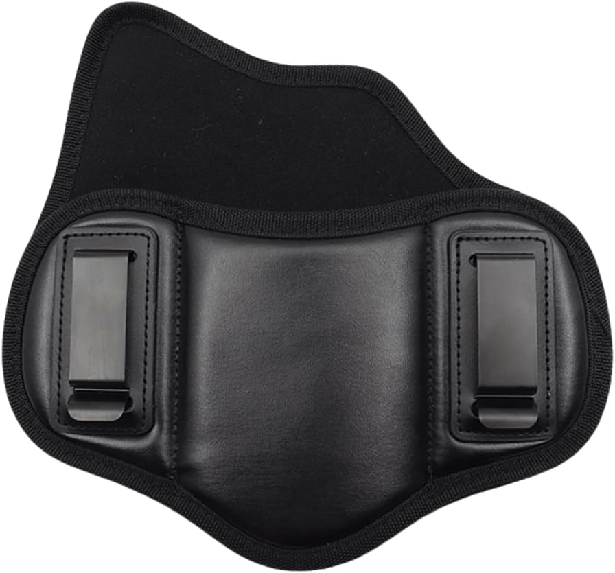 Fujobi Pancake Holster, Gun IWB Holster Faux Leather Compatible with G19 23 32 26 27 30 33, M&P Shield, XDs, P320, Taurus Holsters for Men and Women
