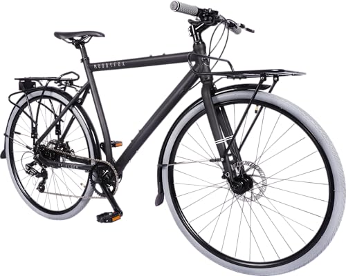 Muddy Fox Gridlock Equipped Urban Bike, 700c, Black, Medium-Large