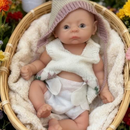 Muñeca Bebe Silicona Reborn 10 Pulgadas Realista miniatura 6