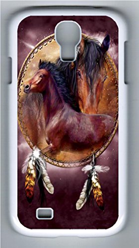 Caballo Shield 2 PC Carcasa para Samsung Galaxy S4 I9500 (Piel), Color Blanco