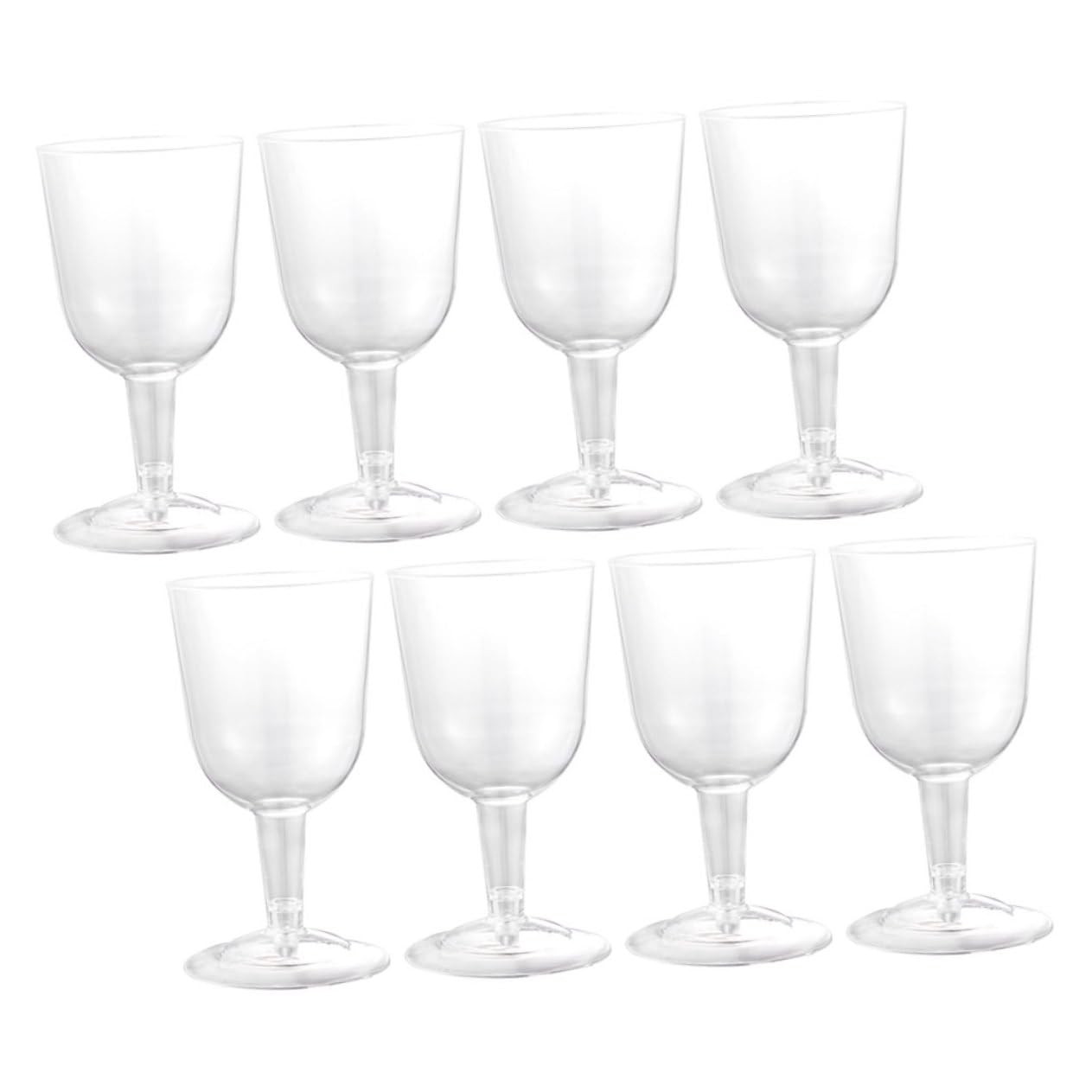 GRIRIW Unbreakable Plastic Cocktail Glasses 8pack Stackable Cups for Wedding Festivals