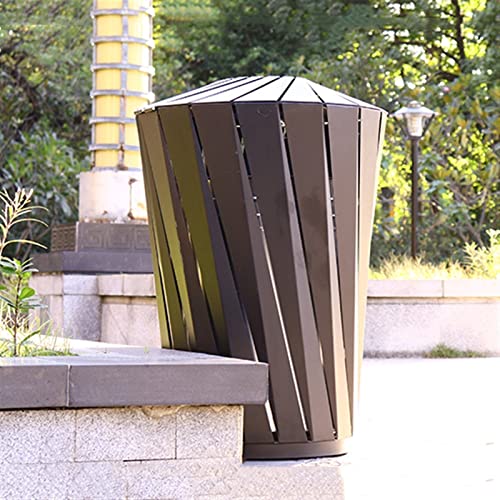 Stainless Steel Outdoor Trash Can - Round Large Capacity Garbage Bin for Office, Hotel, Shopping Mall & Recycling – Durable, Stylish & Weatherproof
