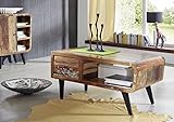 Edelholz vollmassiv geölt MASSIVMOEBEL24.DE Altholz Massivmöbel Vintage lackiert Couchtisch 120x60 massiv Holz Möbel vollmassiv Sixties #106