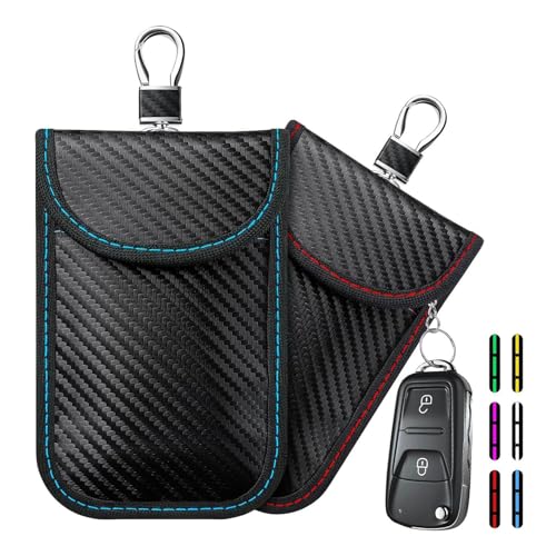 Sikweny 2 Pezzi Astuccio Portachiavi 14 x 9 cm Custodia Chiavi Auto Compatibile Portachiavi Auto Antifurto per Auto Protezione Custodia Compatibile Cover Chiavi Auto Protezione Copri Telecomando