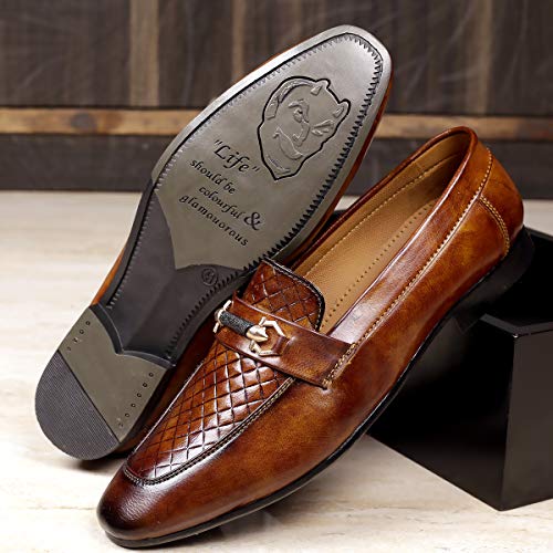 Image of YUVRATO BAXI Men's Synthetic Material Stylish Casual Loafer and Mocassin, Slip-On Shoes