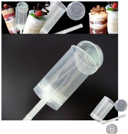 Clear Push-Up Pops Plastic Containers with Lid, Pack of 100