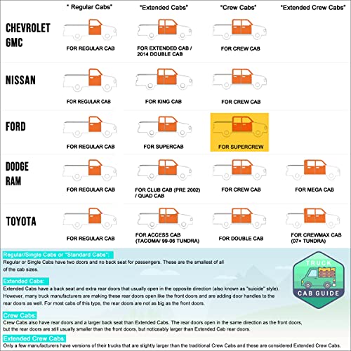 [Pair] 6 Inch Stainless Steel Running Boards Side Steps Nerf Bars Compatible With 04-14 Ford F150 Super Crew Cab #TOP5