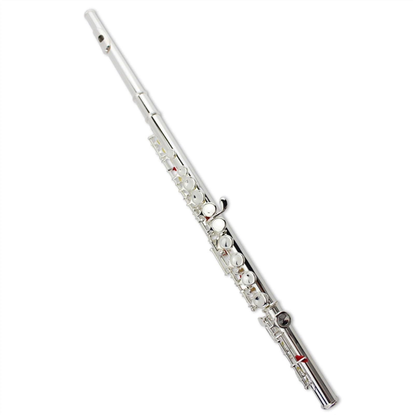 C-Ton, 16 geschlossene Löcher, Weißkupfer, versilbert, Flöteninstrument, E-Taste, geteilte Querflöte für Anfänger Flöteninstrument