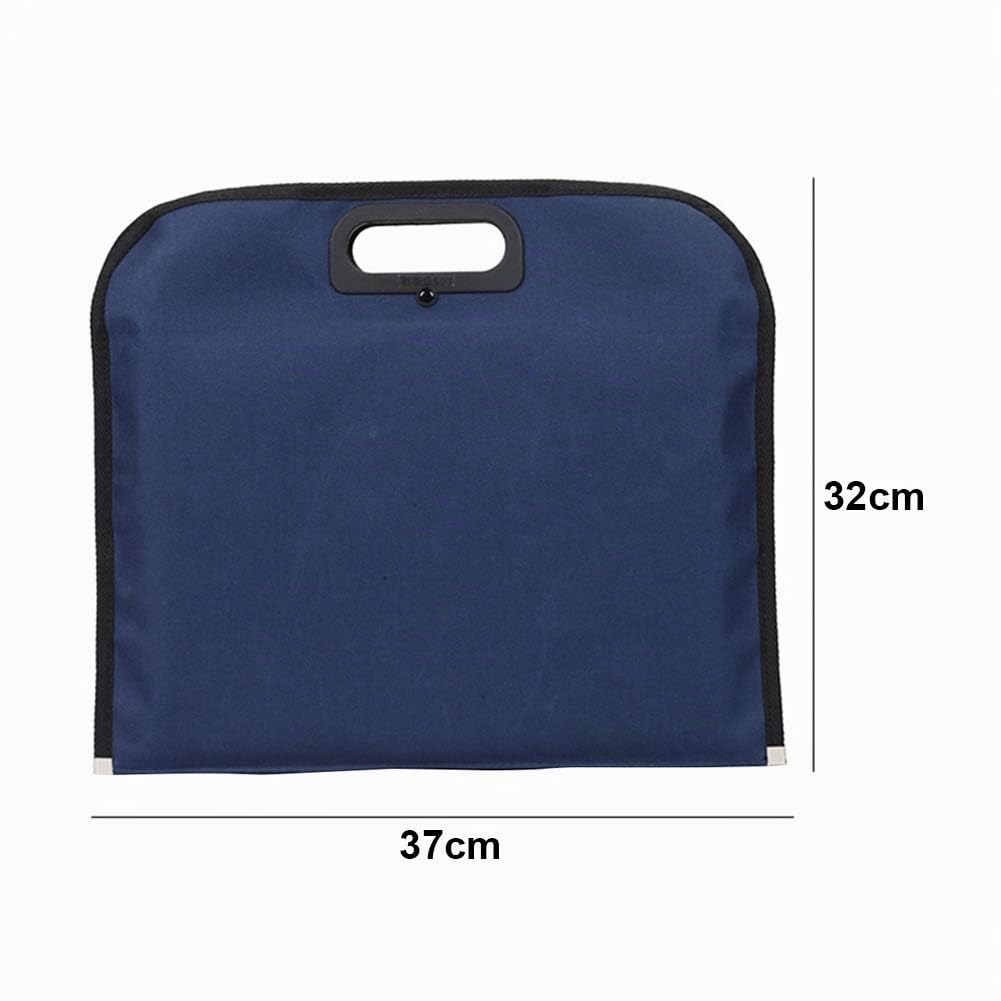 Borsa portadocumenti A4 blu con maniglia e chiusura lampo