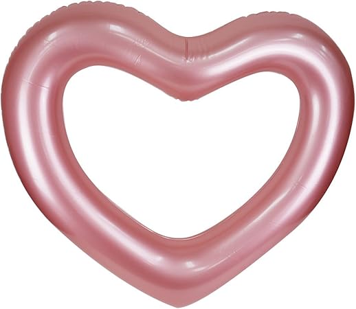 Amazon Kaurodo みんなの視線をいただき ハート型 うきわ インスタ映え間違いナシ スモーキーピンク 浮き輪 おもちゃ